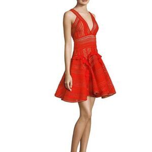 Thurley Halley's Comet Fit-&-Flare Dress Red Orange Mandarin